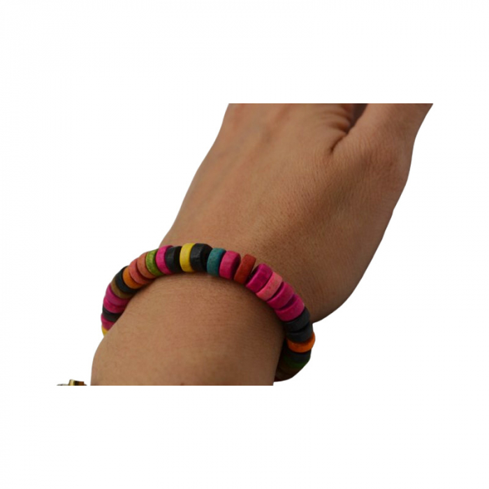 Bratara din lemn pentru fete  Mini Junior BRMJ-1, Multicolor [2]