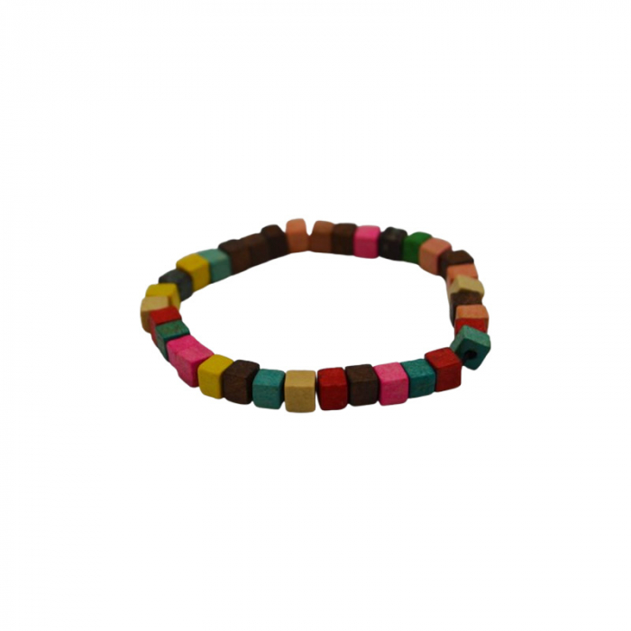 Bratara din lemn pentru fete  Mini Junior BRMJ-2, Multicolor [1]