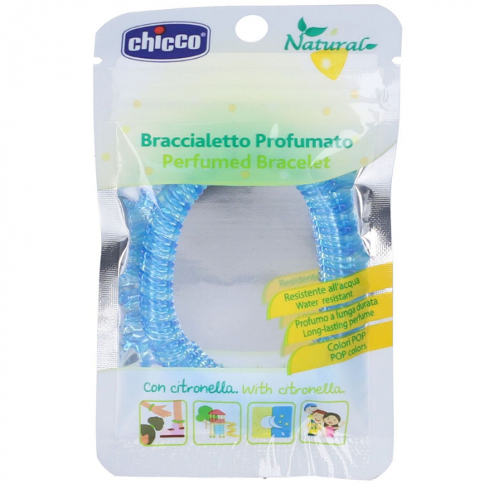 Bratara impermeabila si parfumata cu ulei din Lemongrass impotriva insectelor Chicco 115617, Albastru [2]