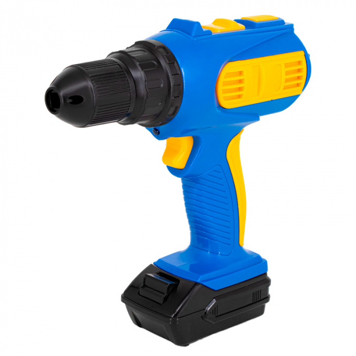 Burghiu cu accesorii de jucarie Midex 7935, Albastru [4]