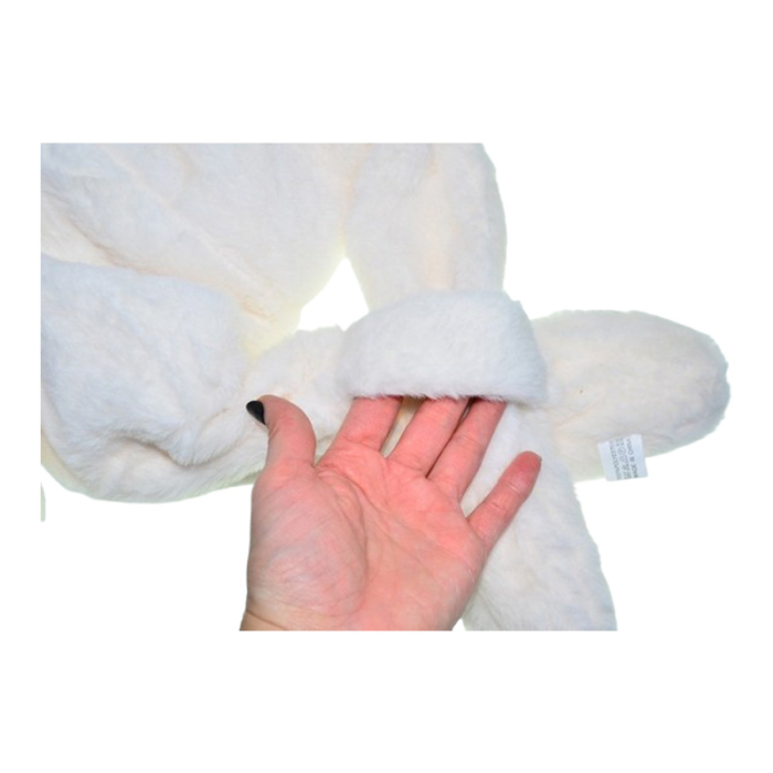 Caciula din plus, model Labubu, cu miscari din urechi, pentru copii, Mini Junior C3010A-50, Alb [6]