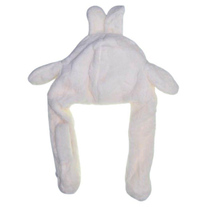 Caciula din plus, model Labubu, cu miscari din urechi, pentru copii, Mini Junior C3010A-50, Alb [5]