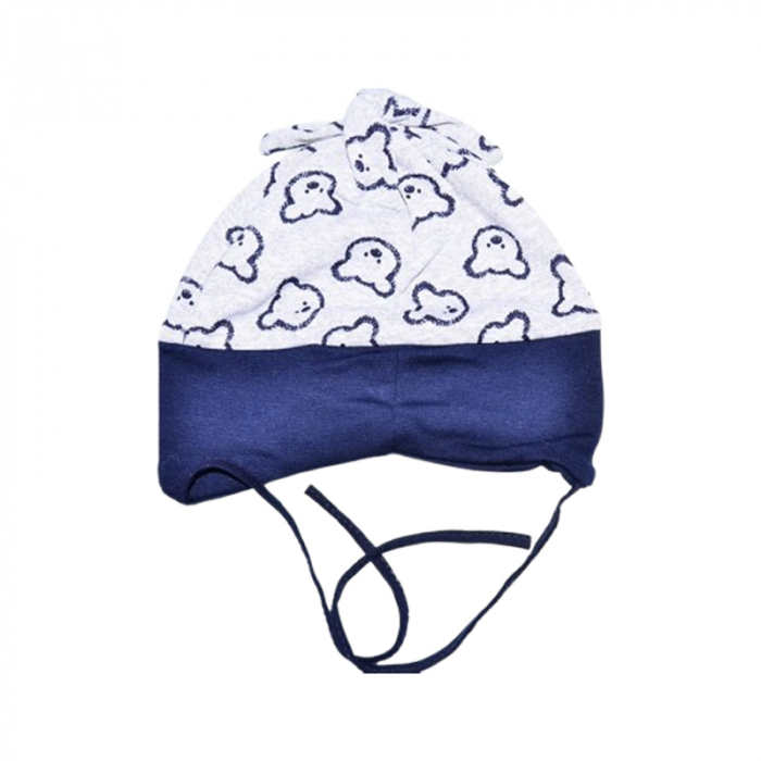 Caciula din bumbac, pentru baieti, Mini Junior CABMJ1303-10, Bleumarin [2]
