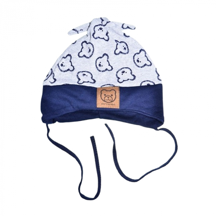 Caciula din bumbac, pentru baieti, Mini Junior CABMJ1303-10, Bleumarin [1]
