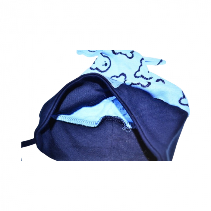Caciula din bumbac, pentru baieti, Mini Junior CABMJ1303-11, Albastru [3]