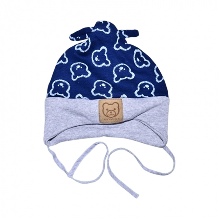Caciula din bumbac, pentru baieti, Mini Junior CABMJ1303-12, Bleumarin [1]