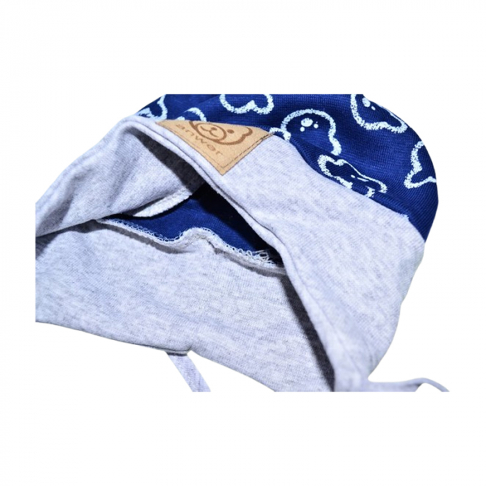 Caciula din bumbac, pentru baieti, Mini Junior CABMJ1303-12, Bleumarin [3]