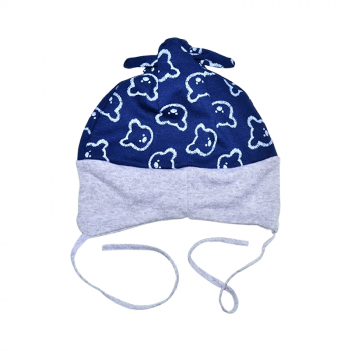 Caciula din bumbac, pentru baieti, Mini Junior CABMJ1303-12, Bleumarin [2]