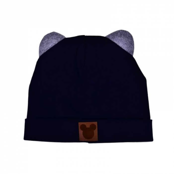 Caciula din bumbac, pentru baieti, Mini Junior CABMJ1303-13, Bleumarin [1]