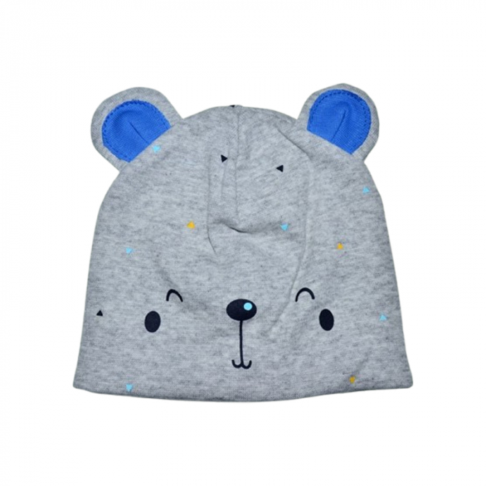 Caciula din bumbac, pentru baieti, Mini Junior CABMJ1303-14, Gri [1]
