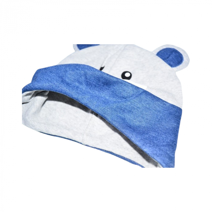 Caciula din bumbac, pentru baieti, Mini Junior CABMJ1303-15, Albastru [3]