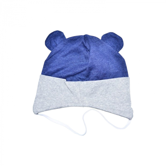 Caciula din bumbac, pentru baieti, Mini Junior CABMJ1303-16, Bleumarin [2]