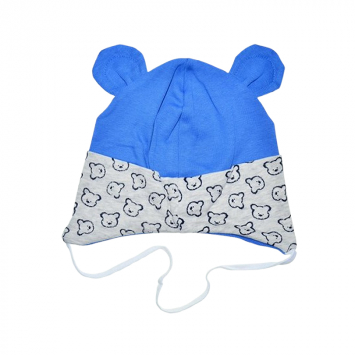 Caciula din bumbac, pentru baieti, Mini Junior CABMJ1303-17, Albastru [3]