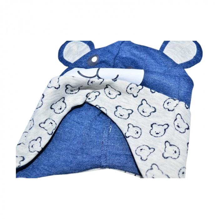 Caciula din bumbac, pentru baieti, Mini Junior CABMJ1303-18, Albastru [3]