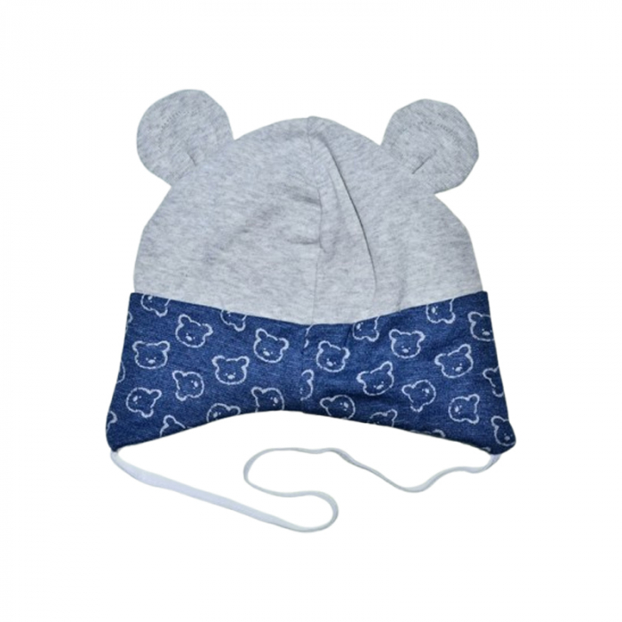 Caciula din bumbac, pentru baieti, Mini Junior CABMJ1303-20, Gri [3]