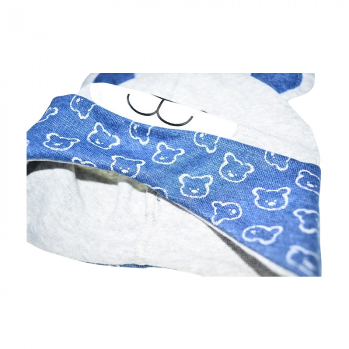 Caciula din bumbac, pentru baieti, Mini Junior CABMJ1303-20, Gri [2]