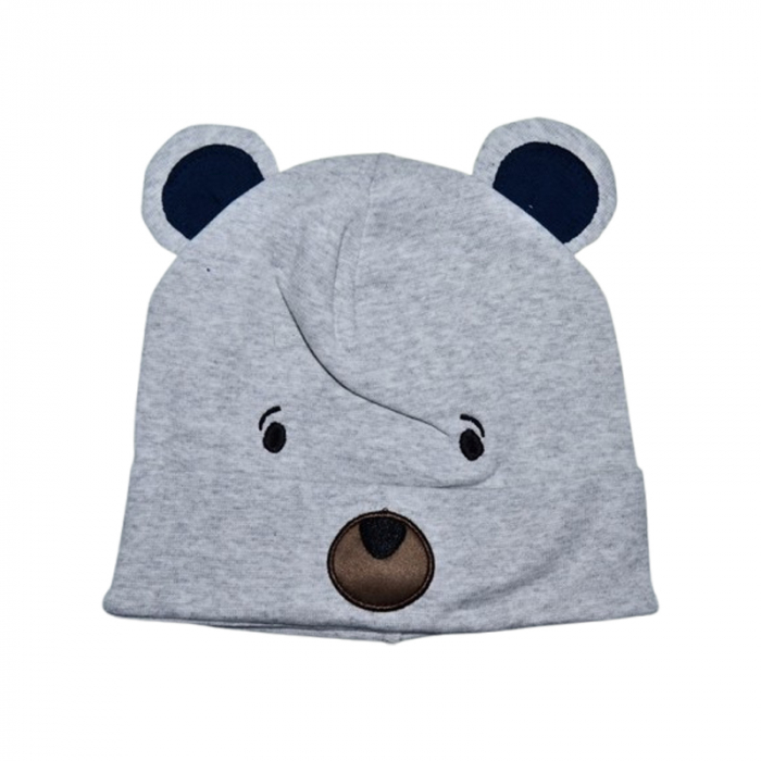 Caciula din bumbac, pentru baieti, Mini Junior CABMJ1303-21, Gri [1]