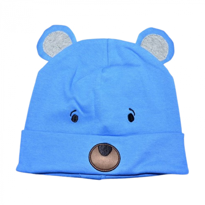 Caciula din bumbac, pentru baieti, Mini Junior CABMJ1303-22, Albastru [1]