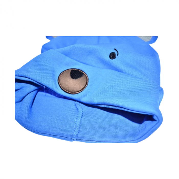 Caciula din bumbac, pentru baieti, Mini Junior CABMJ1303-22, Albastru [3]
