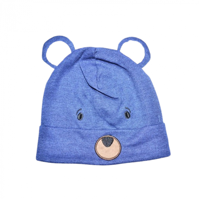 Caciula din bumbac, pentru baieti, Mini Junior CABMJ1303-23, Bleumarin [1]