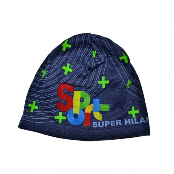 Caciula din bumbac, pentru baieti, Mini Junior CABMJ1303-40, Bleumarin [1]