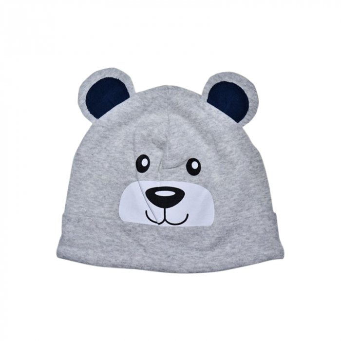 Caciula din bumbac, pentru baieti, Mini Junior CABMJ1303-8, Gri [1]