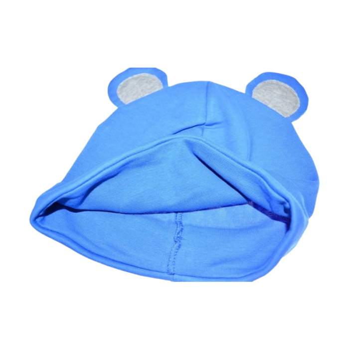 Caciula din bumbac, pentru baieti, Mini Junior CABMJ1303-9, Albastru [3]