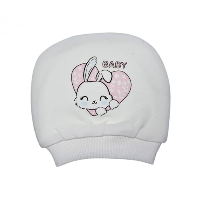 Caciula din bumbac, pentru fete, Mini Junior CA10012-2, Alb [1]