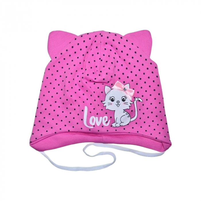 Caciula din bumbac, pentru fete, Mini Junior CAMJ1303-26, Roz [1]