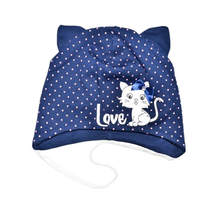 Caciula din bumbac, pentru fete, Mini Junior CAMJ1303-27, Bleumarin [1]