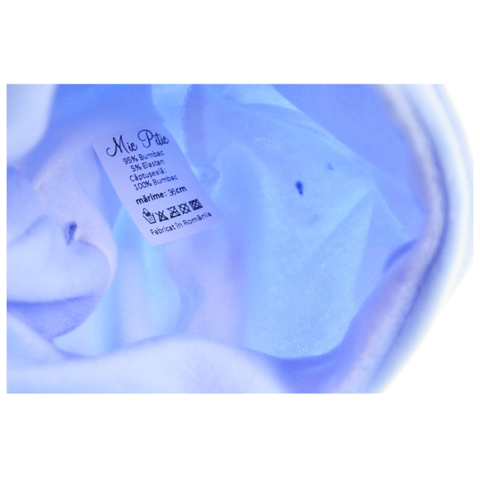 Caciula din bumbac si catifea, pentru baieti, Mini Junior C1811A, Albastru [3]