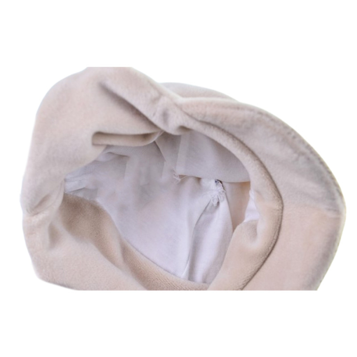 Caciula din catifea si bumbac, cu 2 straturi, pentru copii, Mini Junior C1711B3, Bej [3]