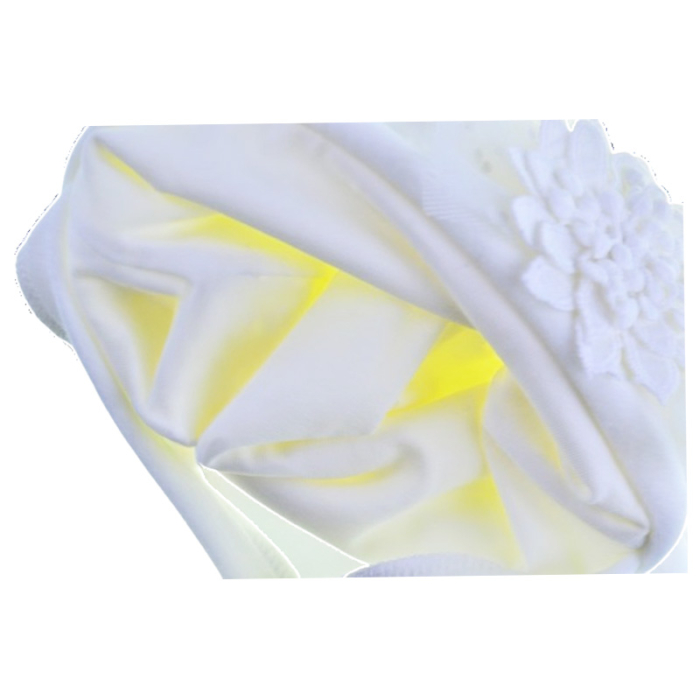 Caciula din catifea si bumbac, cu 2 straturi, pentru fete, Mini Junior C1811A10-38, Alb [3]