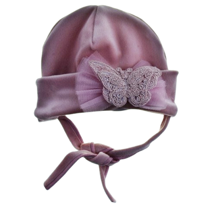 Caciula din catifea si bumbac, cu 2 straturi, pentru fete, Mini Junior C1811R-38, Roz [1]