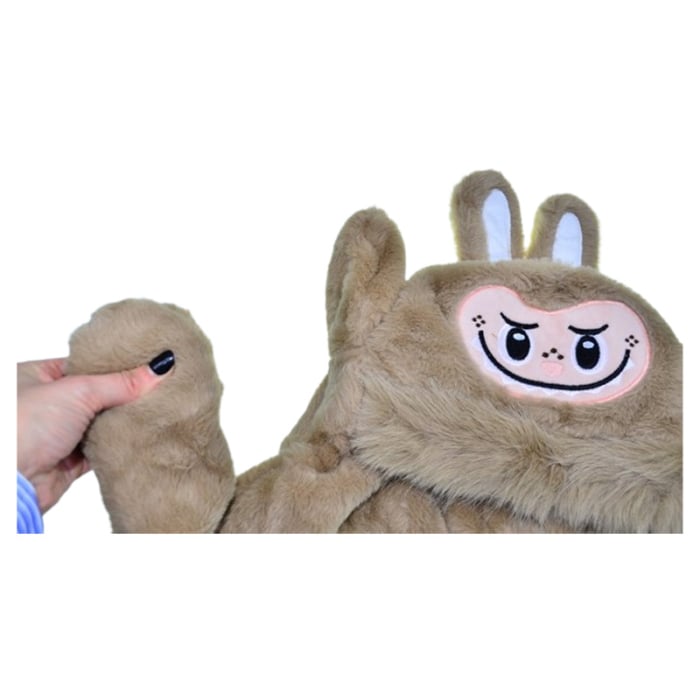 Caciula din plus, model Labubu, cu miscari din urechi, pentru copii, Mini Junior C3010B2-50, Bej [5]