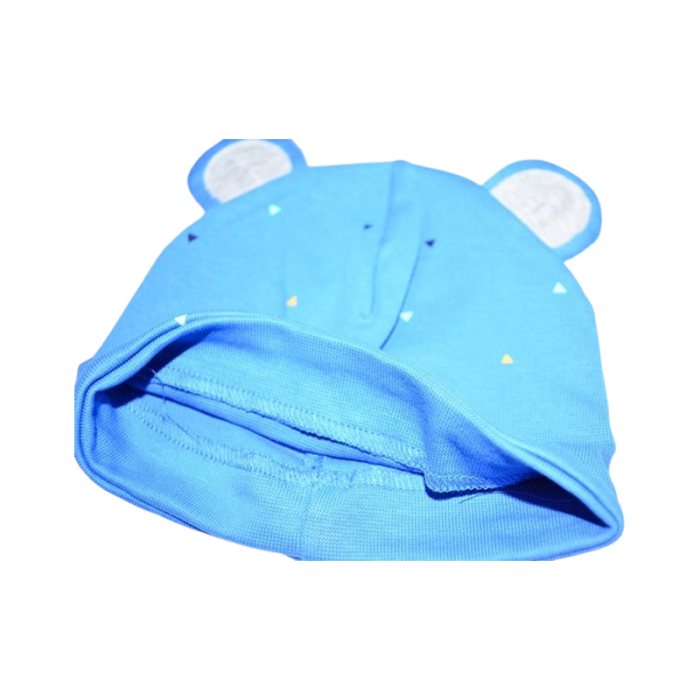 Caciula din bumbac, pentru baieti, Mini Junior CABMJ1303-2, Albastru [3]
