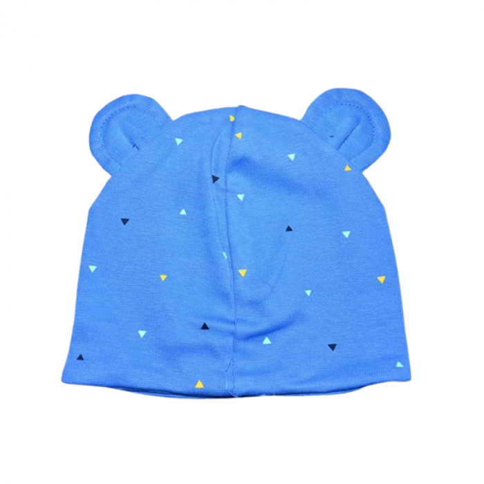 Caciula din bumbac, pentru baieti, Mini Junior CABMJ1303-2, Albastru [2]