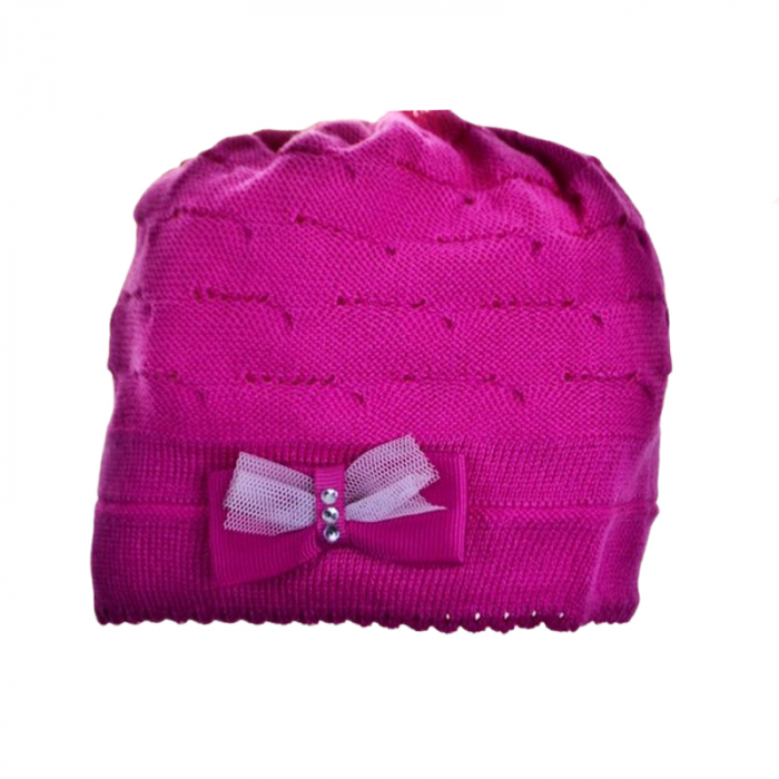 Caciula pentru fete 34-021 Mini Junior, Fucsia [1]