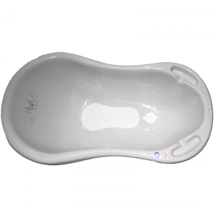 Cadita 84 cm pentru bebelusi Maltex Bear Mis 2107G, Gri [2]