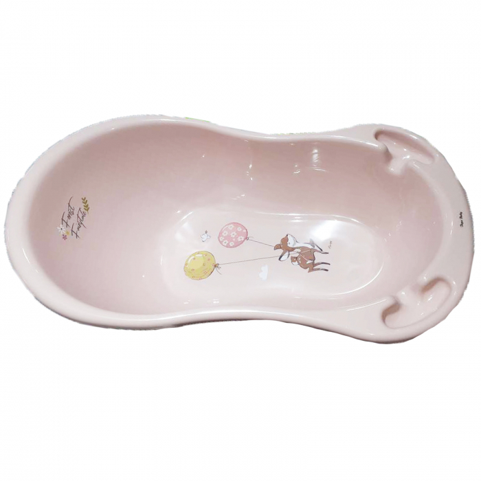 Cadita 86 cm pentru bebelusi Tega Baby Forest FF-004-107, Roz [2]