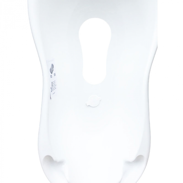 Cadita cu scurgere si anti alunecare pentru bebelusi din plastic 84 cm Family Maltex 005887, Alb [2]