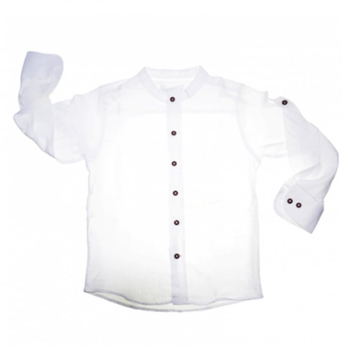 Camasa cu maneca 3/4 pentru baieti LA Kids LK1805, Alb [1]