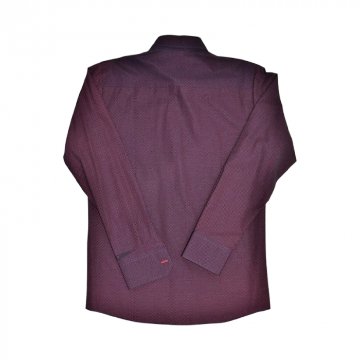 Camasa cu maneca lunga, cu buline, pentru baieti, Jankes JK010425-2, Visiniu [3]