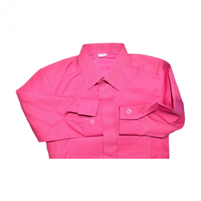 Camasa cu maneca lunga, cu dungi, pentru copii, Mini Junior CM010425-7, Fucsia [2]