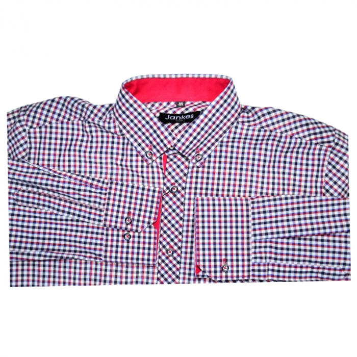 Camasa cu maneca lunga, in carouri, pentru baieti, Jankes JK010425-3, Multicolor [2]