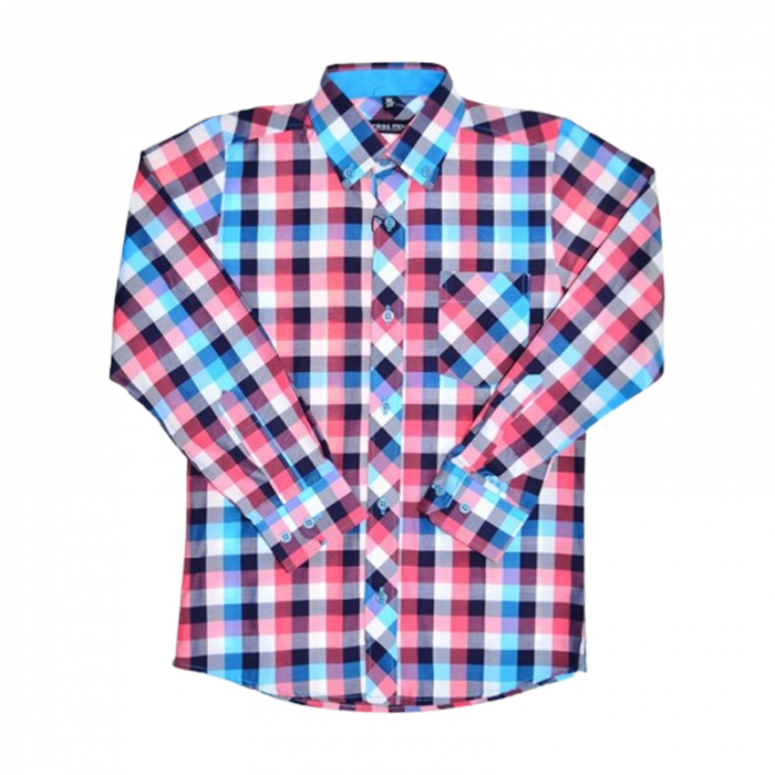 Camasa cu maneca lunga, in carouri,  pentru baieti, Jankes JKS010425-6, Multicolor [1]