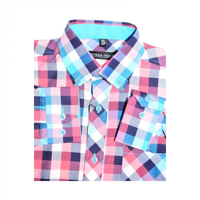 Camasa cu maneca lunga, in carouri,  pentru baieti, Jankes JKS010425-6, Multicolor [2]