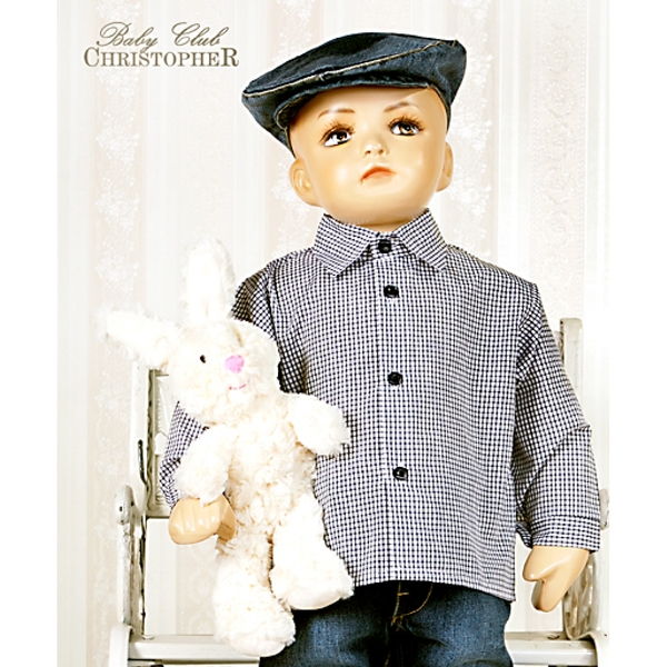 Camasa cu maneca lunga pentru baieti Christopher Baby Club 2736C-62-cm, Gri [4]