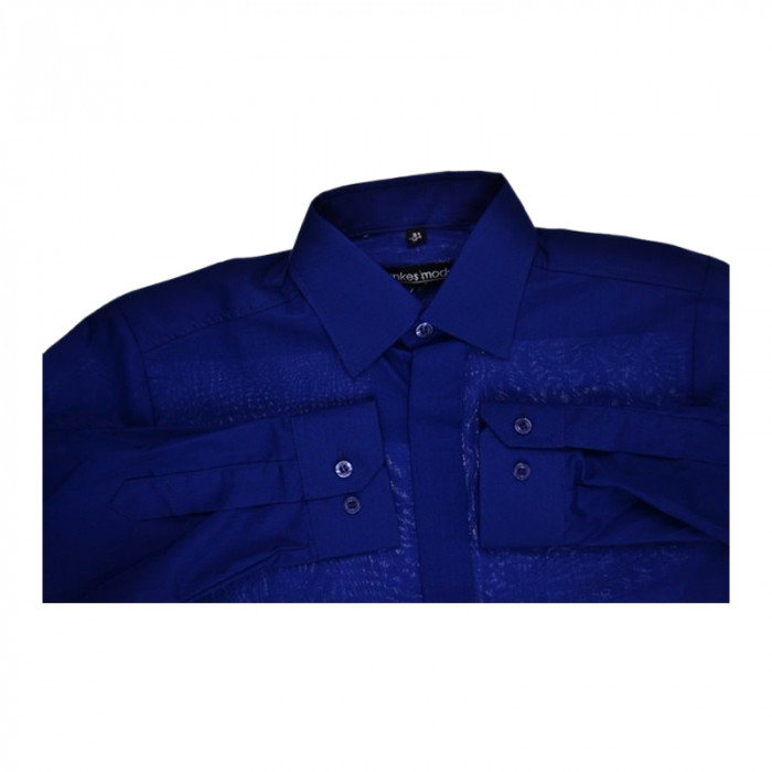 Camasa cu maneca lunga pentru baieti, Jankes JK010425-1, Bleumarin [3]