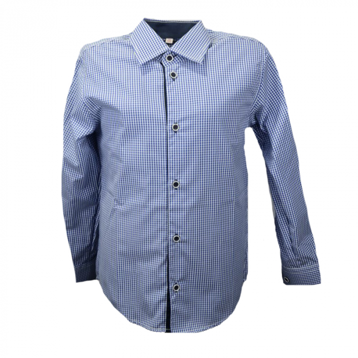 Camasa cu maneca lunga pentru baieti Koszulland KSL-42C-122-cm, Albastru [1]